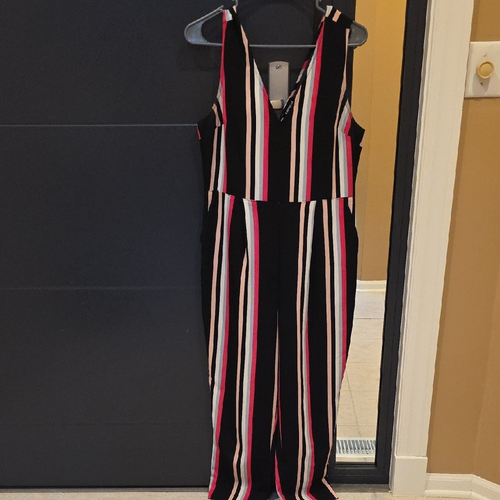 Express Multicolor Striped Jumpsuit